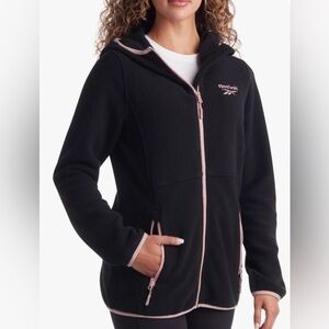 Reebok hooded full zip heavy fleece jacket